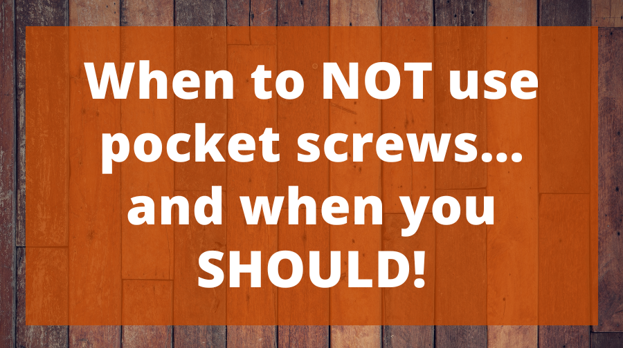 When to NOT use pocket screws... and when you SHOULD! Top Woodworking Advice